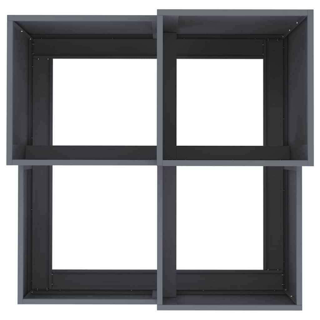 vidaXL Γλάστρα Κήπου Ανθρακί 100 x 100 x 60 εκ. Ατσάλι