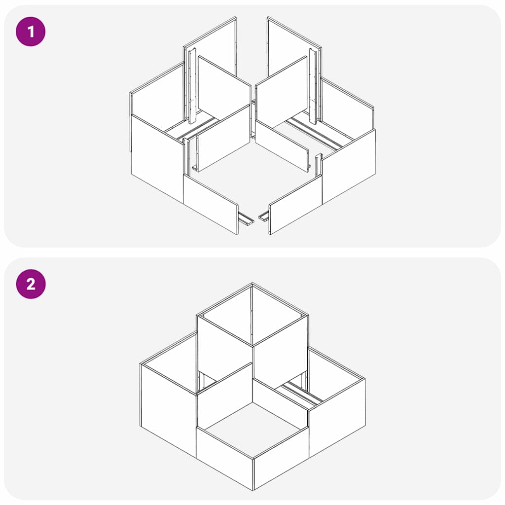 vidaXL Γλάστρα Κήπου Ασημί 100 x 100 x 60 εκ. Γαλβανισμένος χάλυβας