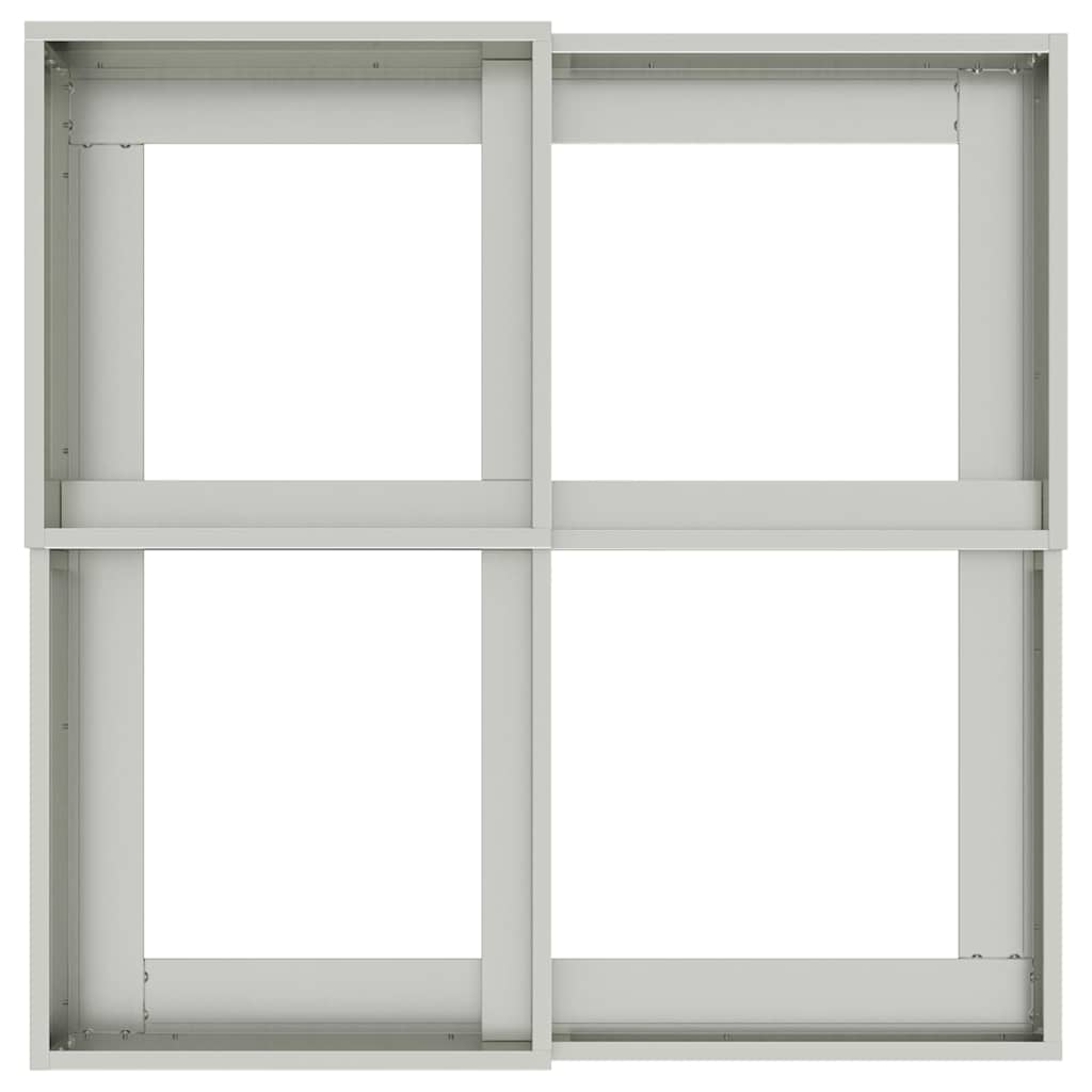 vidaXL Γλάστρα Κήπου Ασημί 100 x 100 x 60 εκ. Γαλβανισμένος χάλυβας