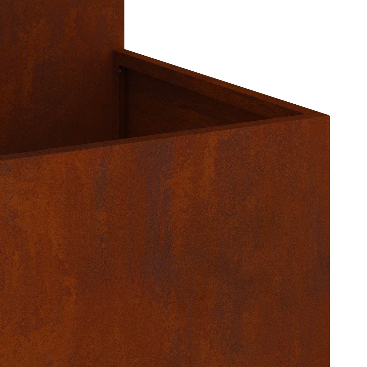 vidaXL Γλάστρα Κήπου Σκ rusty 100 x 100 x 60 εκ.