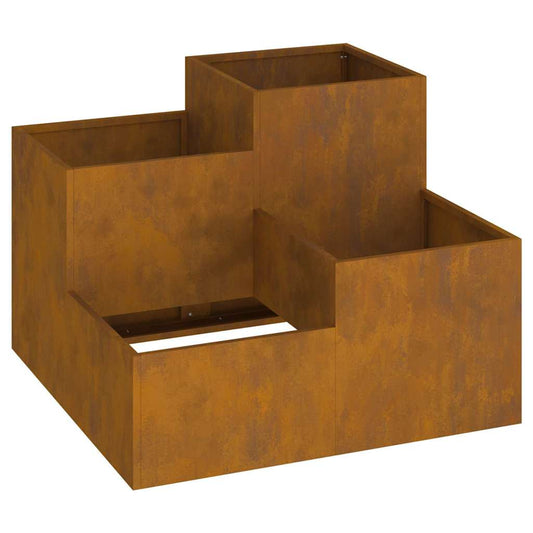vidaXL Γλάστρα Κήπου Σκ rusty 80 x 80 x 60 εκ.