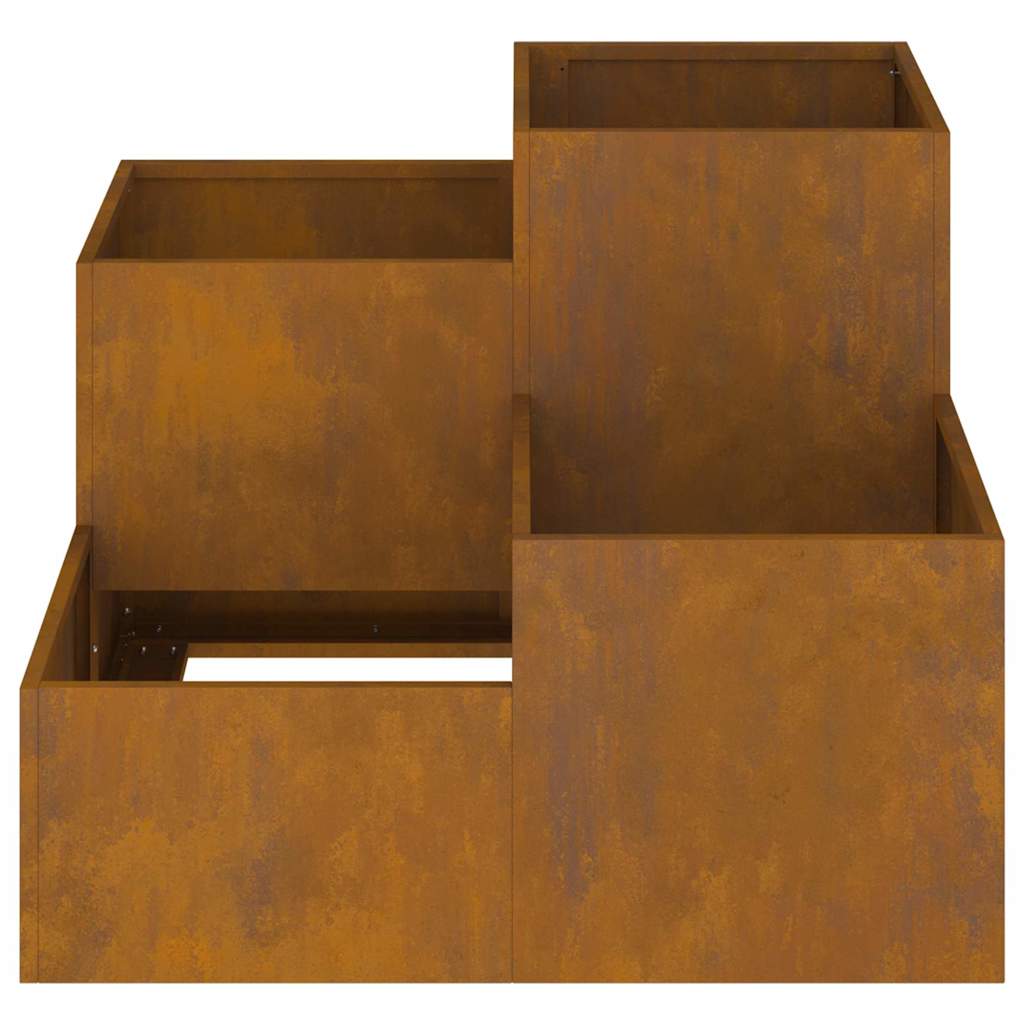 vidaXL Γλάστρα Κήπου Σκ rusty 80 x 80 x 60 εκ.