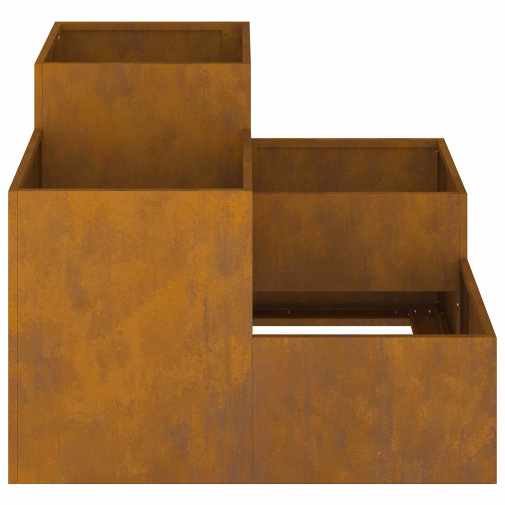 vidaXL Γλάστρα Κήπου Σκ rusty 80 x 80 x 60 εκ.