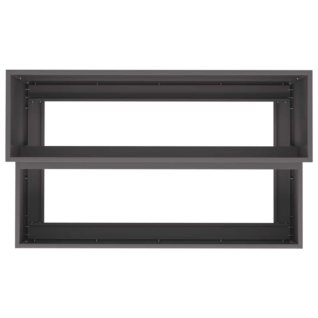 vidaXL Γλάστρα Κήπου Μαύρο 100 x 60 x 45 εκ Ατσάλι