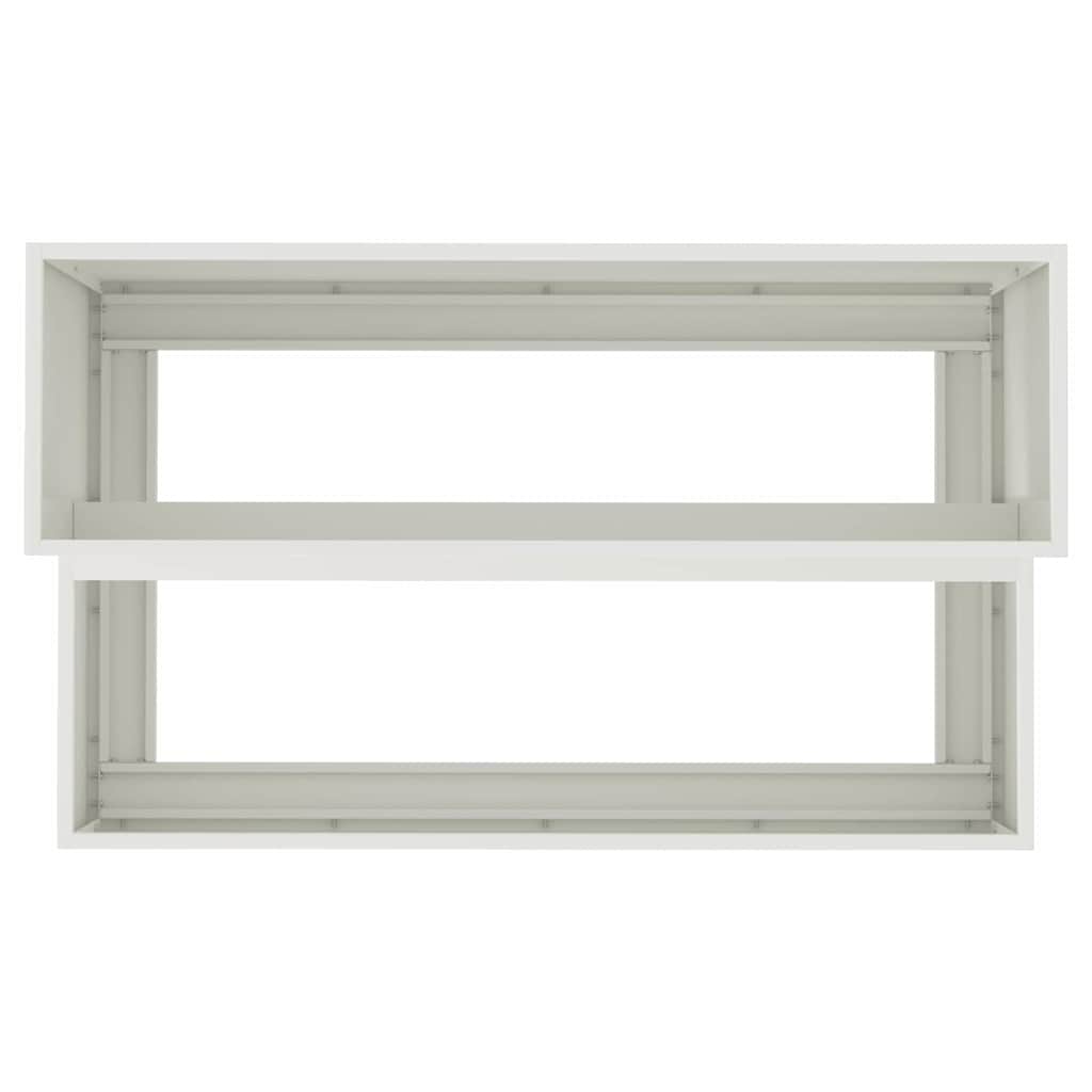 vidaXL Γλάστρα Κήπου Λευκό 100 x 60 x 45 εκ Ατσάλι