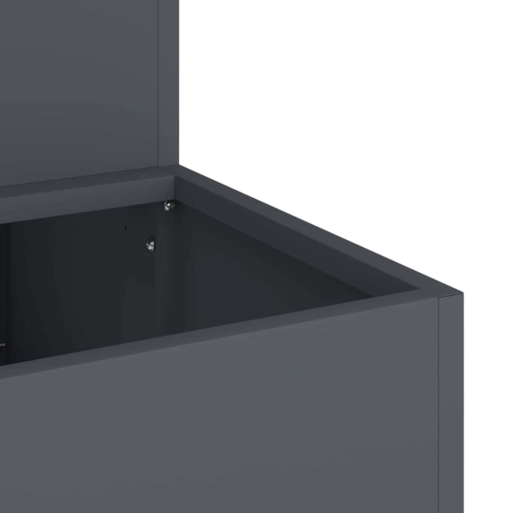 vidaXL Γλάστρα Κήπου Ανθρακί 100 x 60 x 45 εκ Ατσάλι