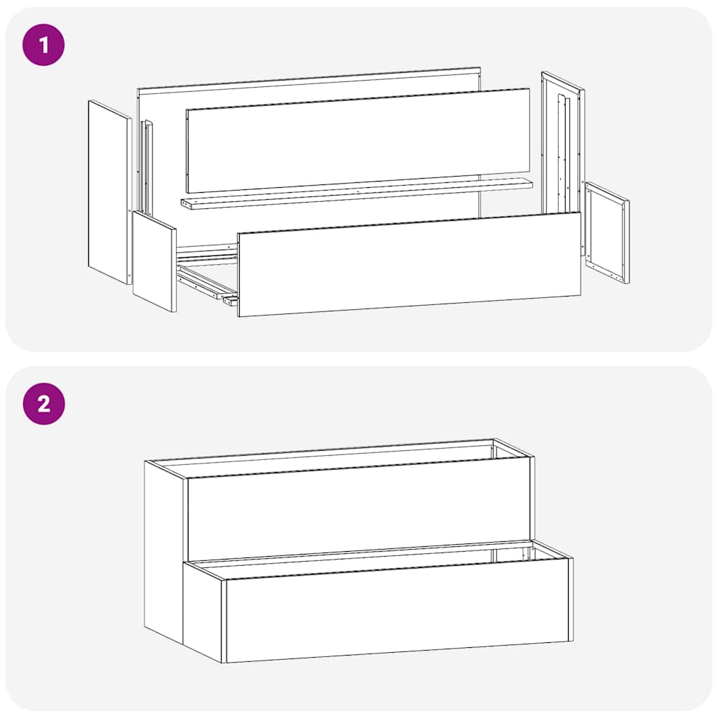 vidaXL Γλάστρα Κήπου Ανθρακί 100 x 60 x 45 εκ Ατσάλι