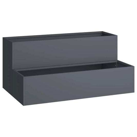 vidaXL Γλάστρα Κήπου Ανθρακί 100 x 60 x 45 εκ Ψυχρής έλασης χάλυβας