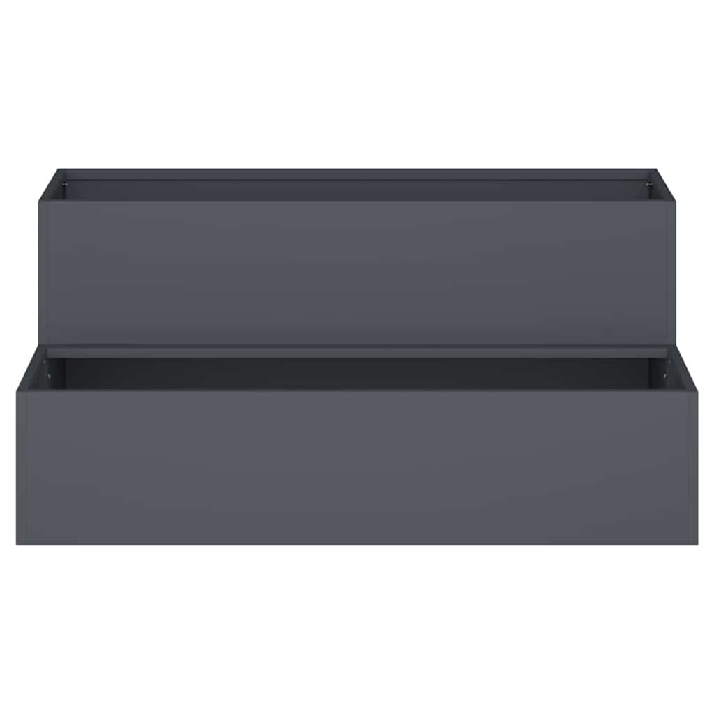 vidaXL Γλάστρα Κήπου Ανθρακί 100 x 60 x 45 εκ Ατσάλι