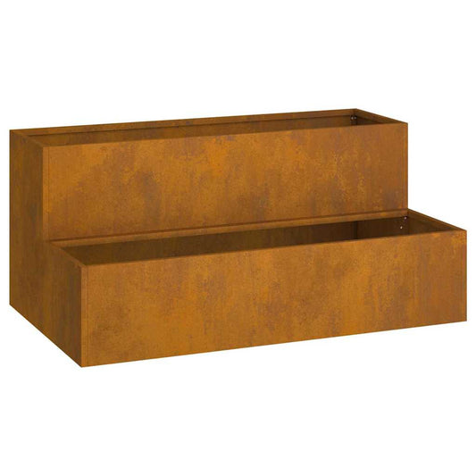 vidaXL Γλάστρα Κήπου Σκ rusty 100 x 60 x 45 εκ