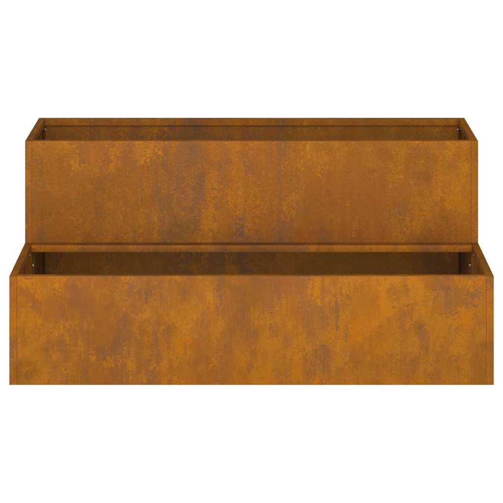 vidaXL Γλάστρα Κήπου Σκ rusty 100 x 60 x 45 εκ