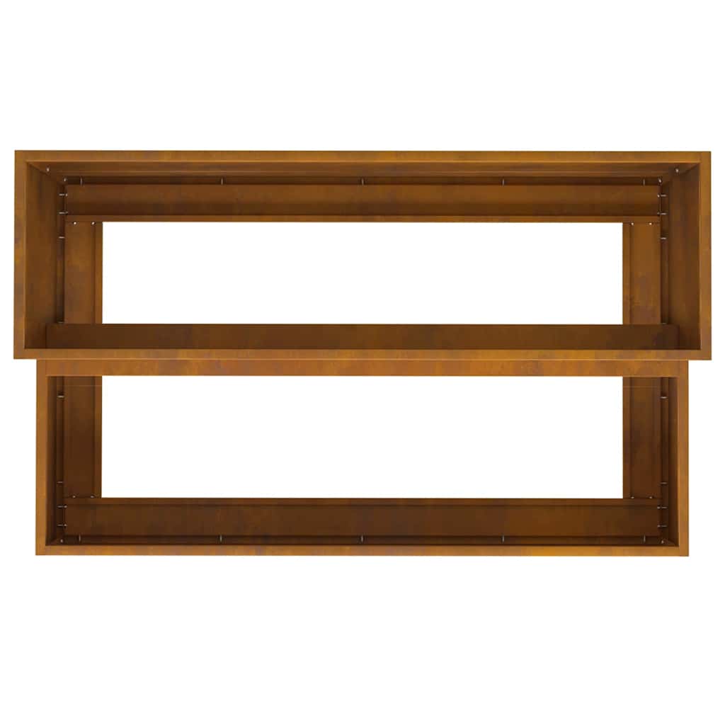 vidaXL Γλάστρα Κήπου Σκ rusty 100 x 60 x 45 εκ