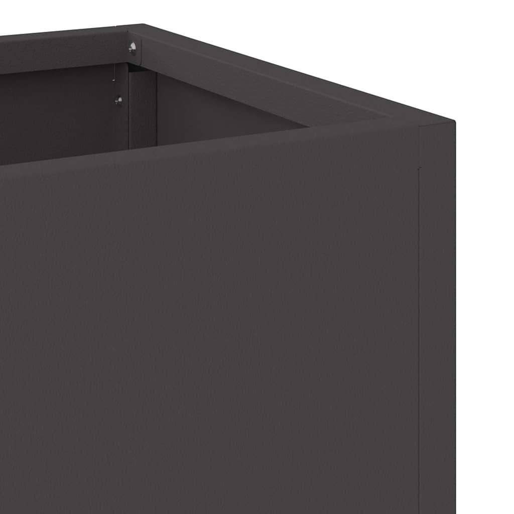 vidaXL Υψωμένη Γλάστρα Κήπου Μαύρο 100 x 26 x 82 εκ Ατσάλι