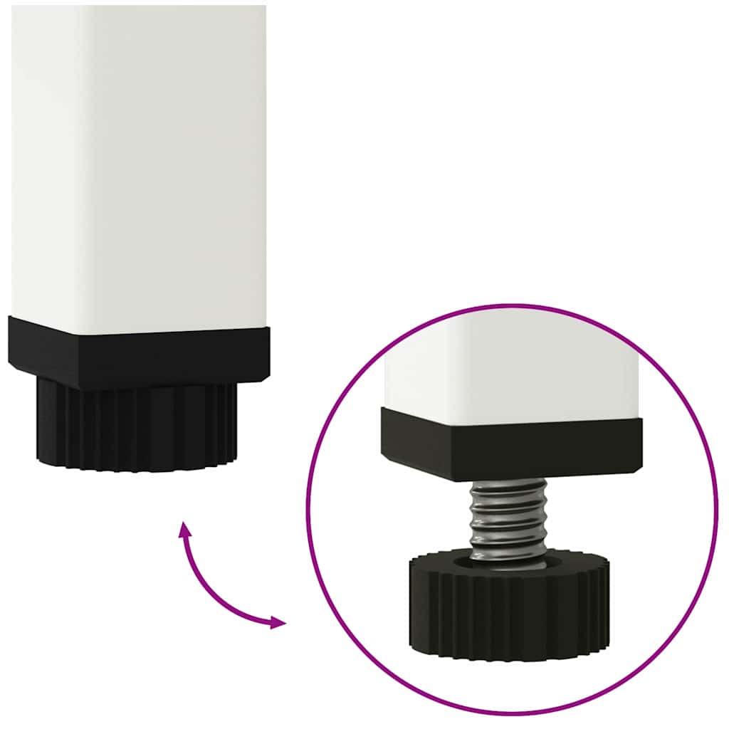 vidaXL Υψωμένη Γλάστρα Κήπου Λευκό 100 x 26 x 82 εκ Ατσάλι