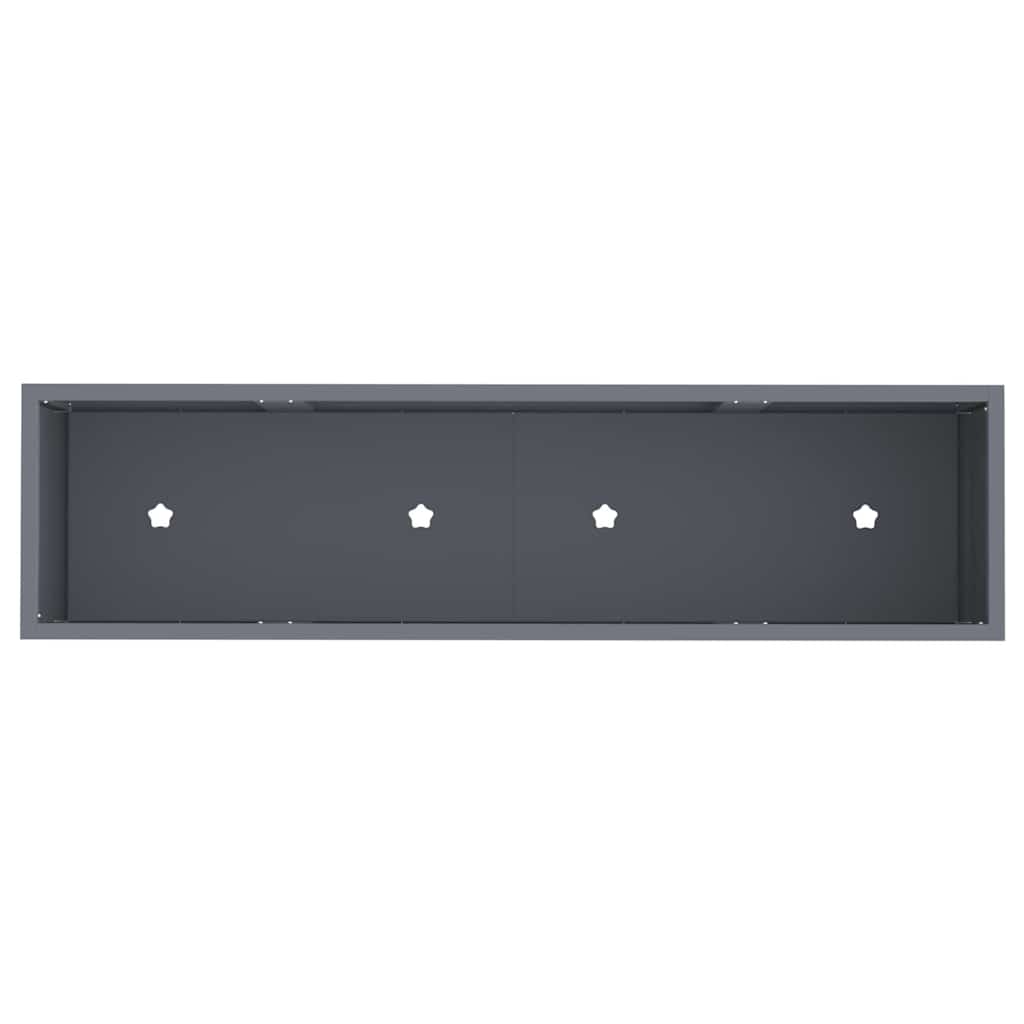 vidaXL Υψωμένη Γλάστρα Κήπου Ανθρακί 100 x 26 x 82 εκ Ατσάλι