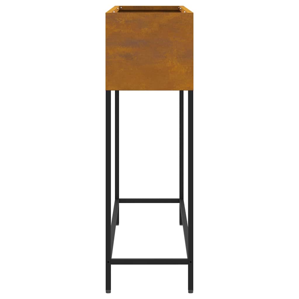 vidaXL Υψωμένη Γλάστρα Κήπου Σκ rusty 100 x 26 x 82 εκ Ατσάλι
