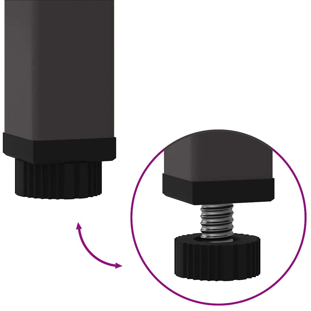 vidaXL Υψωμένη Γλάστρα Κήπου Μαύρο 60 x 26 x 45 εκ Ατσάλι