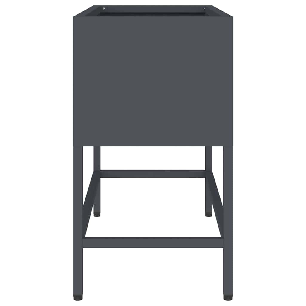 vidaXL Υψωμένη Γλάστρα Κήπου Ανθρακί 60 x 26 x 45 εκ Ατσάλι