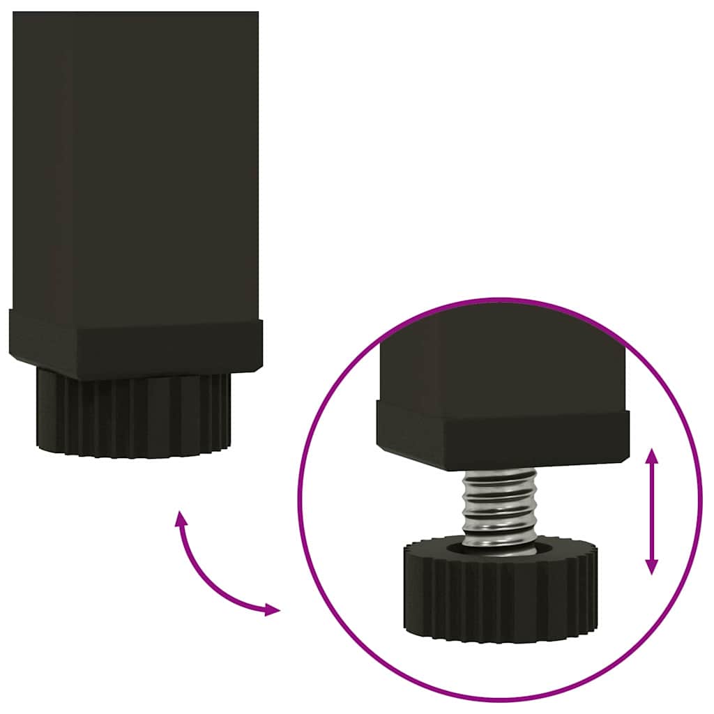 vidaXL Υψωμένη Γλάστρα Κήπου Ασημί 60 x 26 x 45 εκ