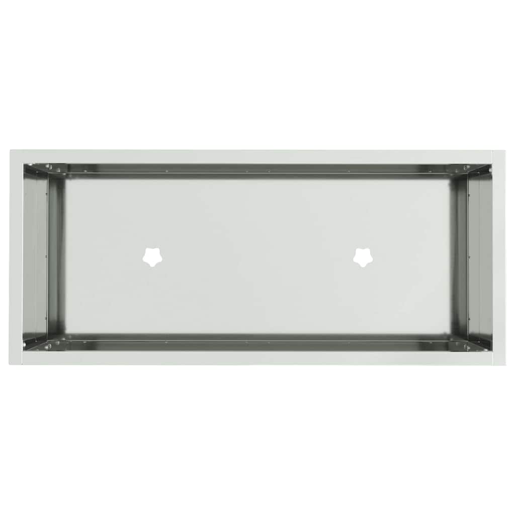 vidaXL Υψωμένη Γλάστρα Κήπου Ασημί 60 x 26 x 45 εκ