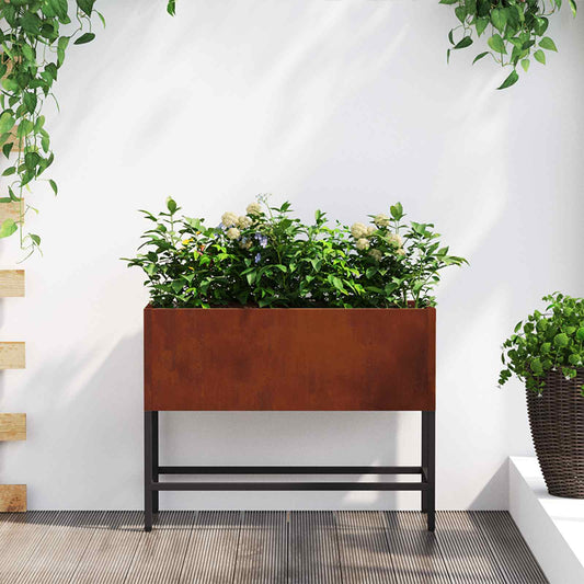 vidaXL Υψωμένη Γλάστρα Κήπου Σκ rusty 60 x 26 x 45 εκ