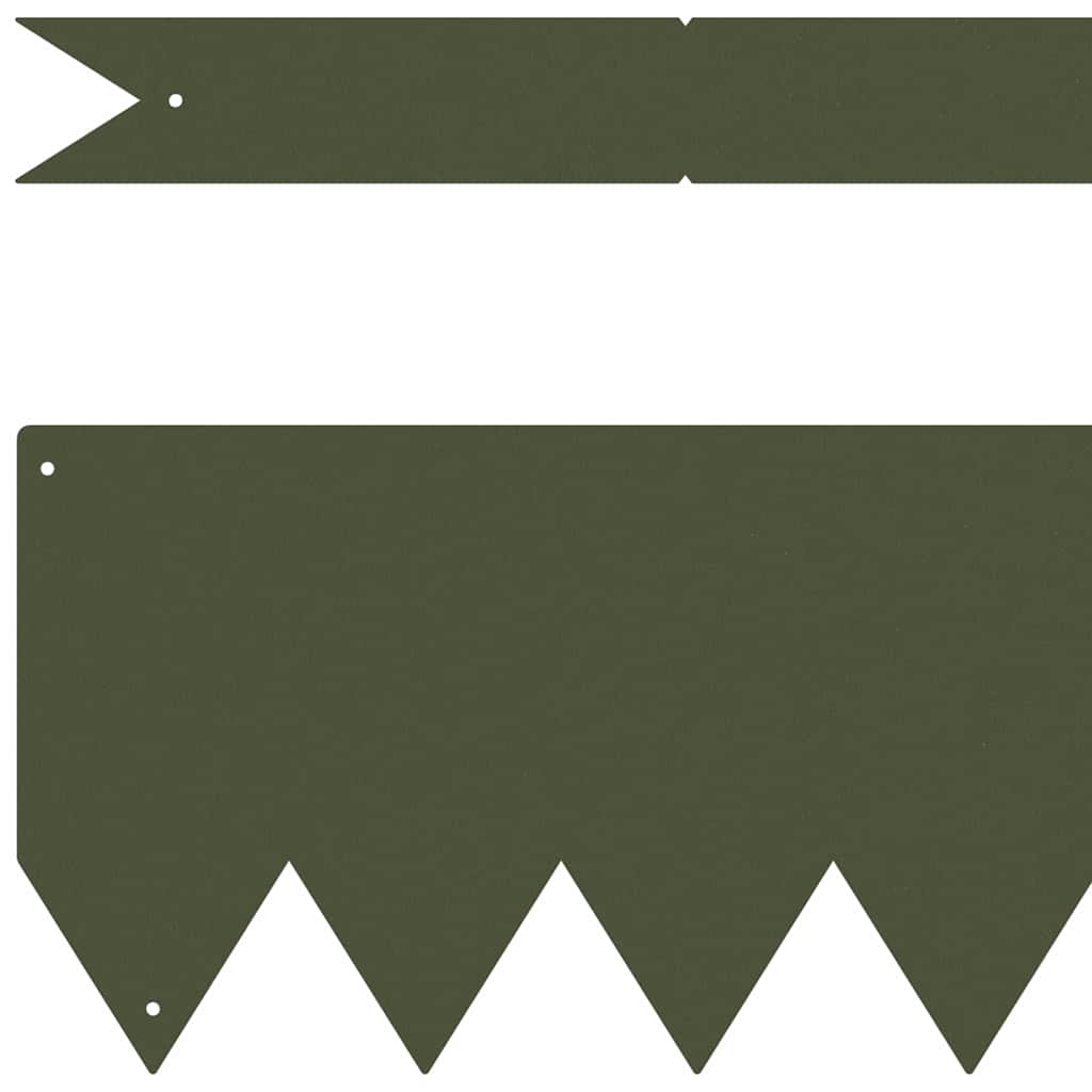 vidaXL Περιγράμματα γκαζόν 10 pcs Λαδί 100 x 0.5 x 15 εκ Ατσάλι