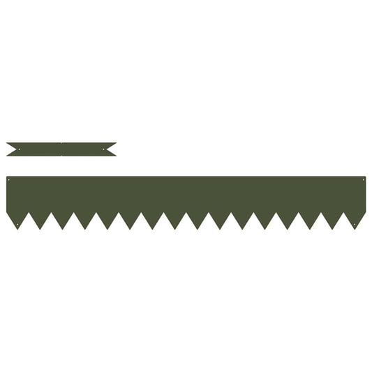 vidaXL Περιγράμματα γκαζόν 10 pcs Λαδί 100 x 0.5 x 15 εκ Ατσάλι