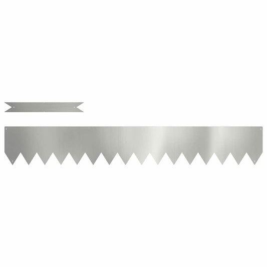 vidaXL Περίγραμμα γκαζόν 20 pcs Ασημί 100 x 0.05 x 20 εκ