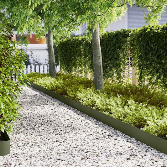 vidaXL Περίγραμμα γκαζόν 10 pcs Ελιά Πράσινη 100 x 0.05 x 20 εκ
