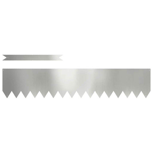 vidaXL Περιγράμματα γκαζόν 30 pcs Ασημί 100 x 0.5 x 20 εκ