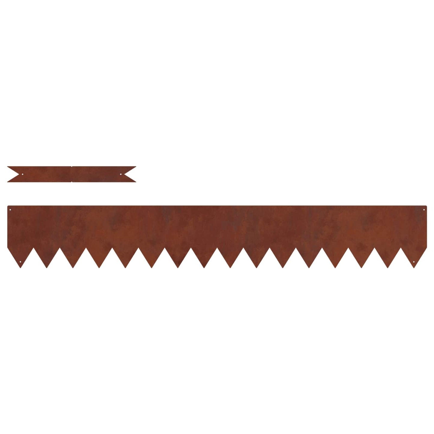 vidaXL Περίγραμμα γκαζόν 20 τμχ. 100 x 0.05 x 20 εκ Σκ rusty