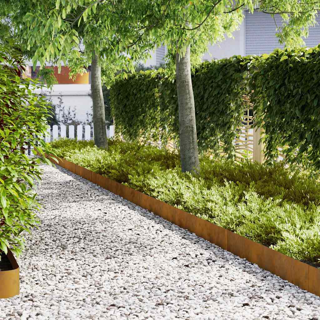 vidaXL Περιγράμματα γκαζόν 30 pcs Καφέ 100 x 0.5 x 20 εκ