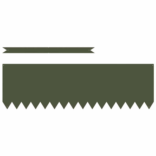 vidaXL Περιγράμματα γκαζόν 10 pcs Λαδί 100 x 0.5 x 30 εκ Ατσάλι