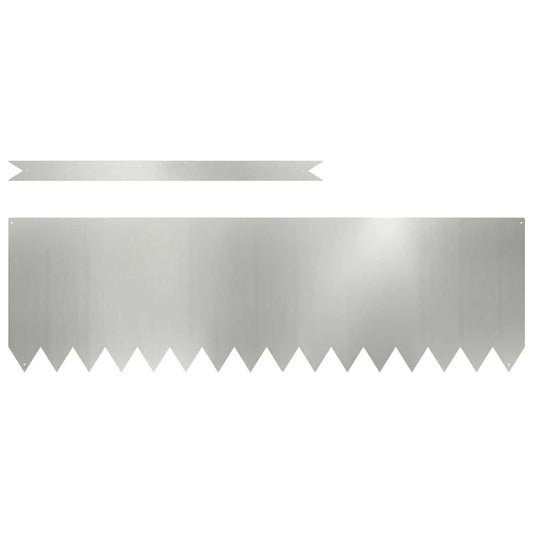 vidaXL Περίγραμμα γκαζόν 10 pcs Ασημί 100 x 0.05 x 20 εκ