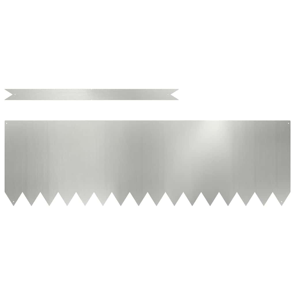 vidaXL Περίγραμμα γκαζόν 20 pcs Ασημί 100 x 0.05 x 20 εκ