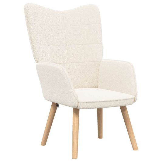 vidaXL Χαλαρωτική Πολυθρόνα Κρεμ 62 x 67 x 95.5 εκ ύφασμα