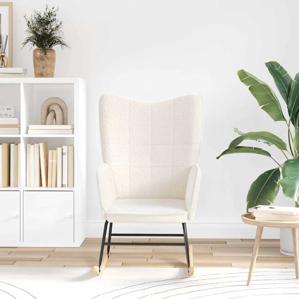 vidaXL Χαλαρωτική Πολυθρόνα Κρεμ 61 x 78 x 98 εκ. ύφασμα