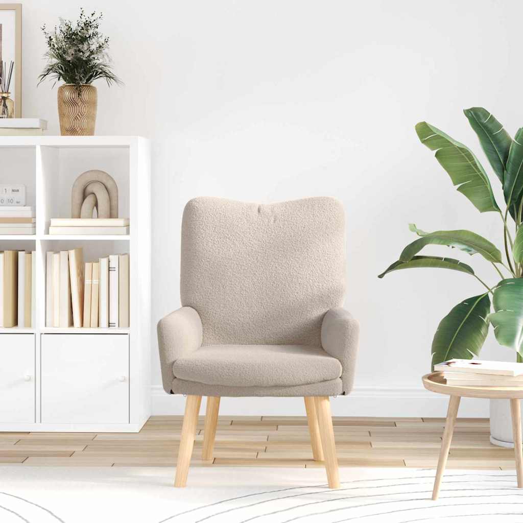 vidaXL Χαλαρωτική Πολυθρόνα Ανοιχτό γκρι 63 x 67 x 94 εκ. ύφασμα