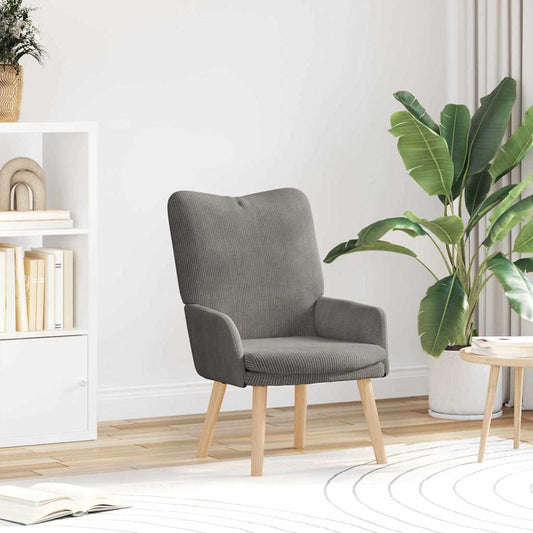 vidaXL Χαλαρωτική Πολυθρόνα Ανοιχτό γκρι 63 x 67 x 94 εκ. ύφασμα