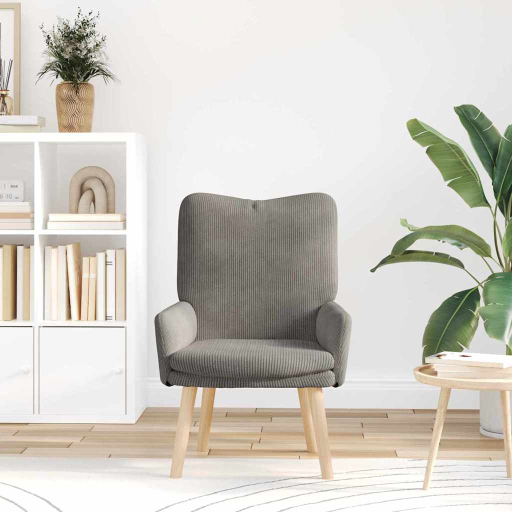 vidaXL Χαλαρωτική Πολυθρόνα Ανοιχτό γκρι 63 x 67 x 94 εκ. ύφασμα
