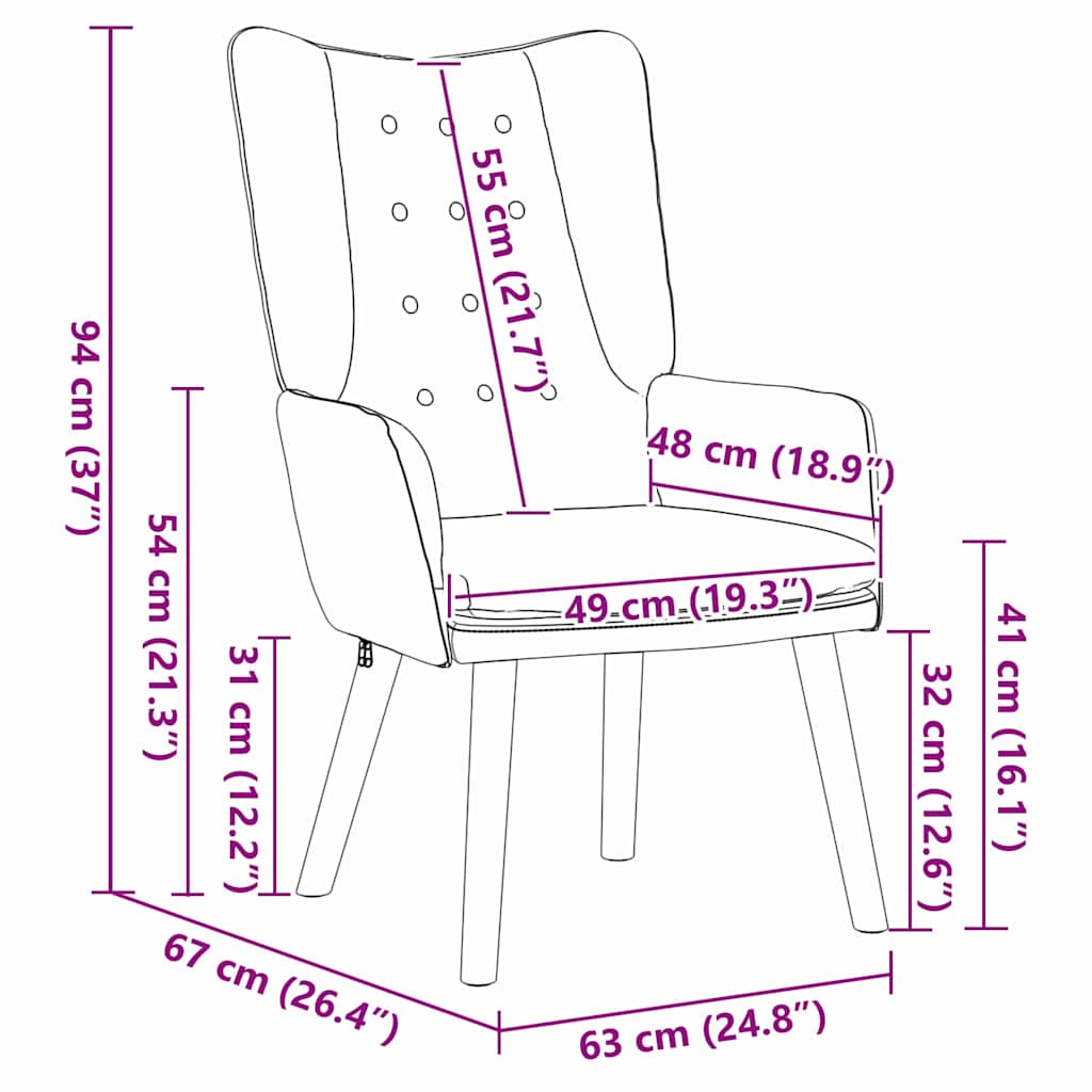 vidaXL Χαλαρωτική Πολυθρόνα Ανοιχτό πράσινο 63 x 67 x 94 εκ. Βελούδο