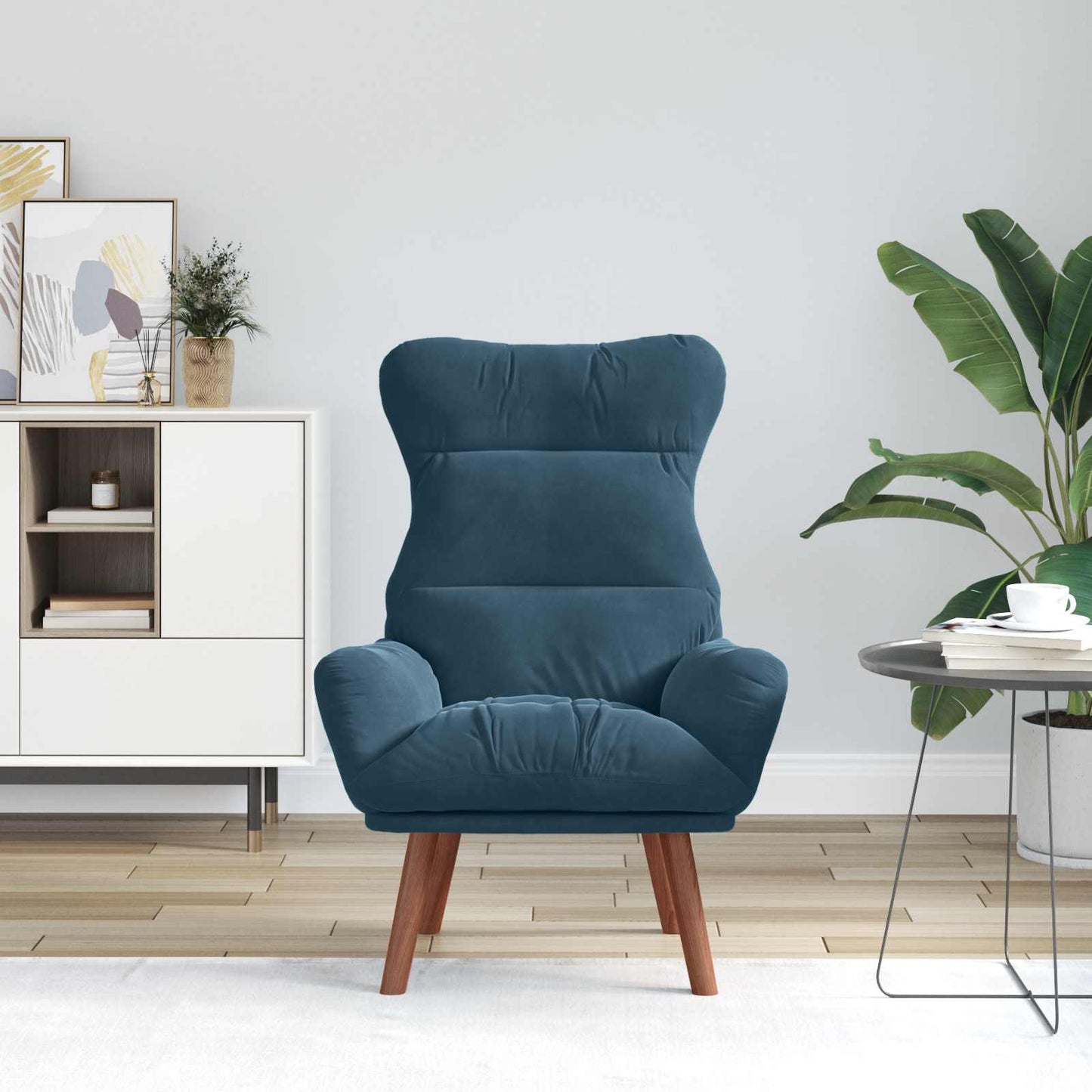 vidaXL Πολυθρόνα Μπλε 69 x 74 x 93 εκ. Βελούδο