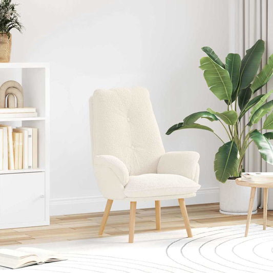 vidaXL Χαλαρωτική Πολυθρόνα Κρεμ 69 x 74 x 93 εκ. ύφασμα