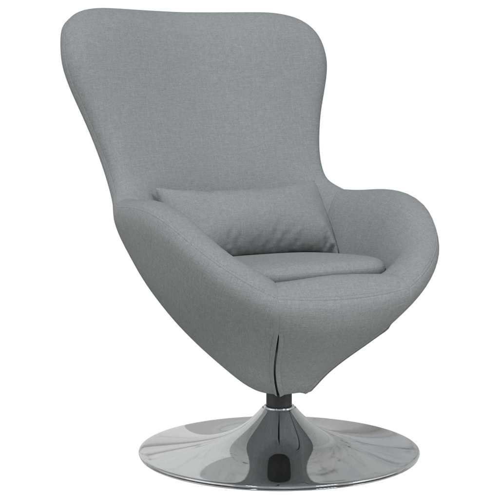 vidaXL Κάθισμα-αυγό Ανοιχτό γκρι 63 x 73 x 90 εκ ύφασμα