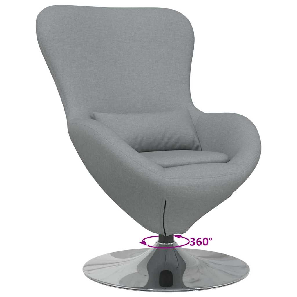 vidaXL Κάθισμα-αυγό Ανοιχτό γκρι 63 x 73 x 90 εκ ύφασμα