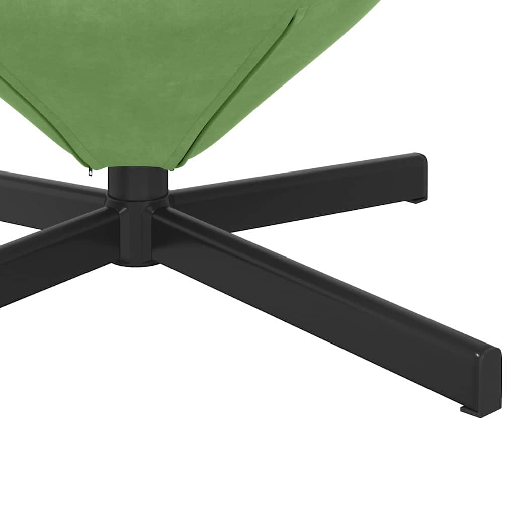vidaXL Κάθισμα-αυγό Ανοιχτό Πράσινο 63 x 73 x 90 εκ Βελούδο