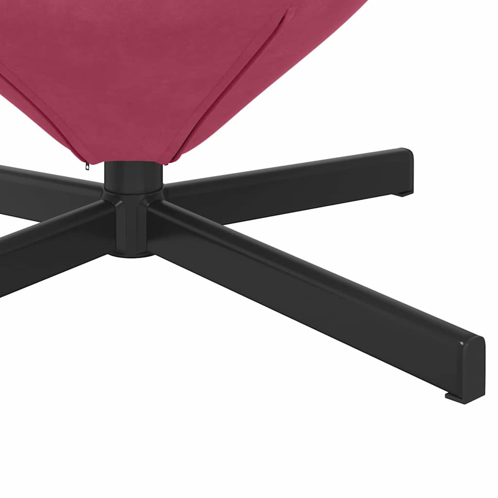 vidaXL Κάθισμα-αυγό Μπορντό 63 x 73 x 90 εκ Βελούδο