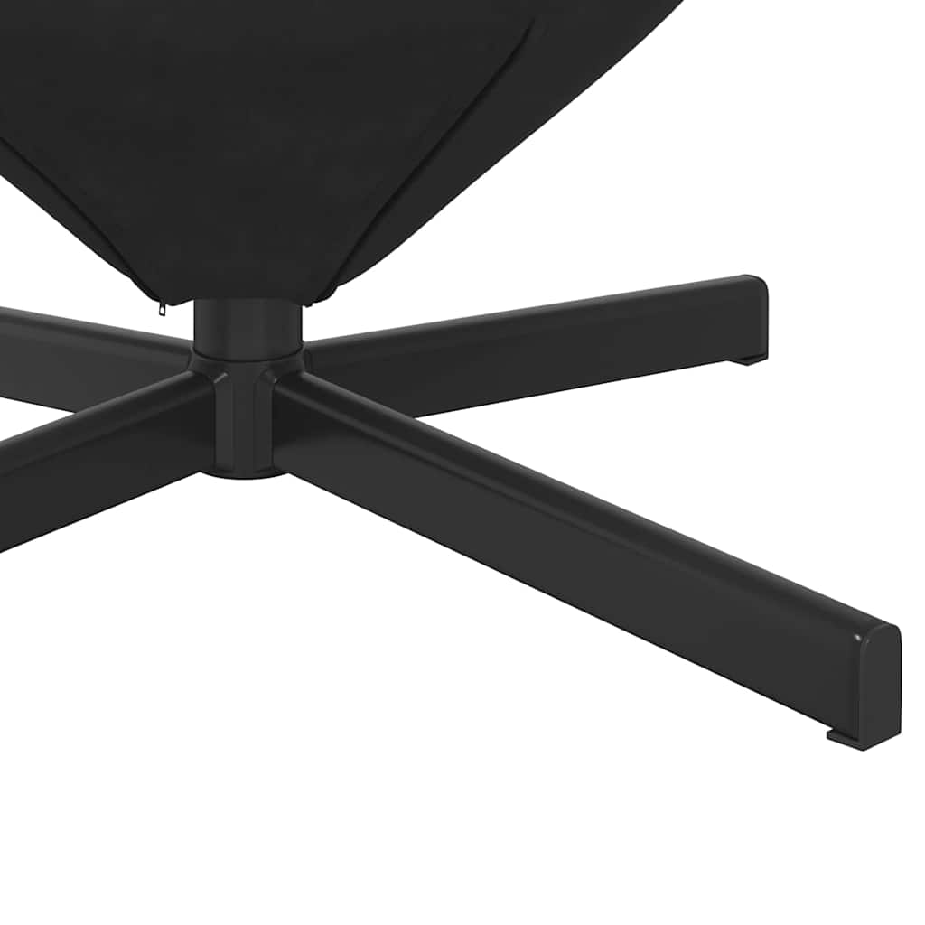 vidaXL Κάθισμα-αυγό Μαύρο 63 x 73 x 90 εκ Βελούδο