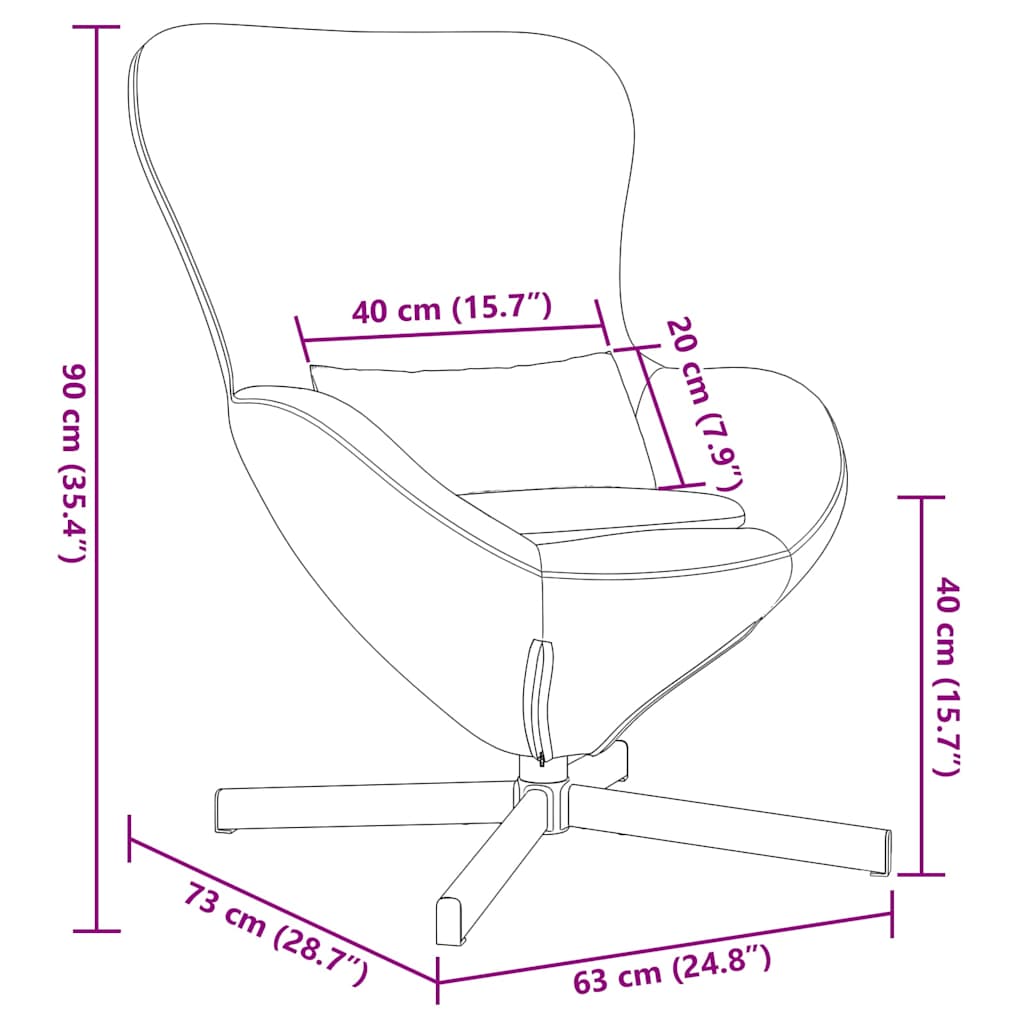 vidaXL Κάθισμα-αυγό Μπλε Αστυνομίας 63 x 73 x 90 εκ Βελούδο