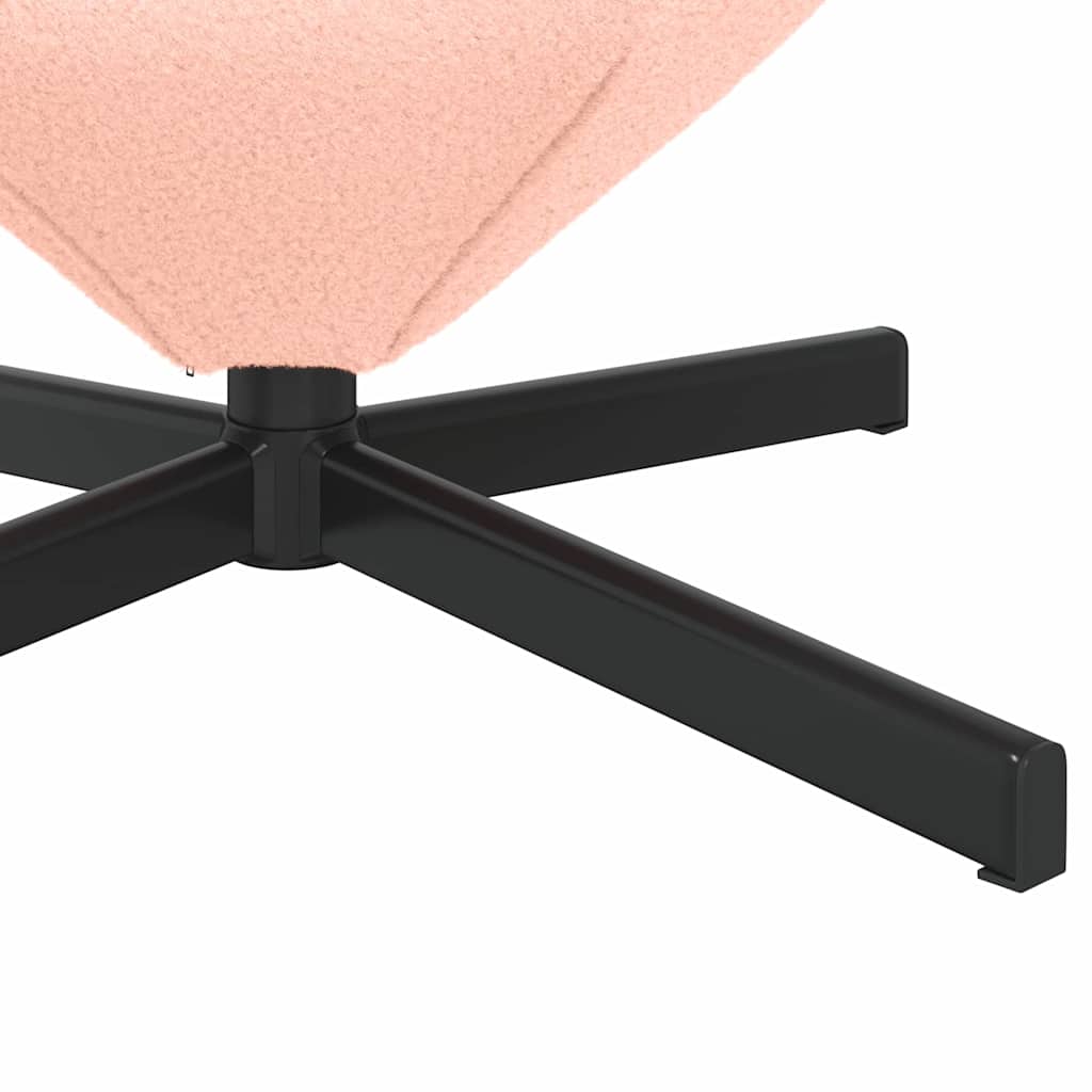 vidaXL Κάθισμα-αυγό Ροζ 63 x 73 x 90 εκ Κάλαθος ύφασμα με σγουρή υφή